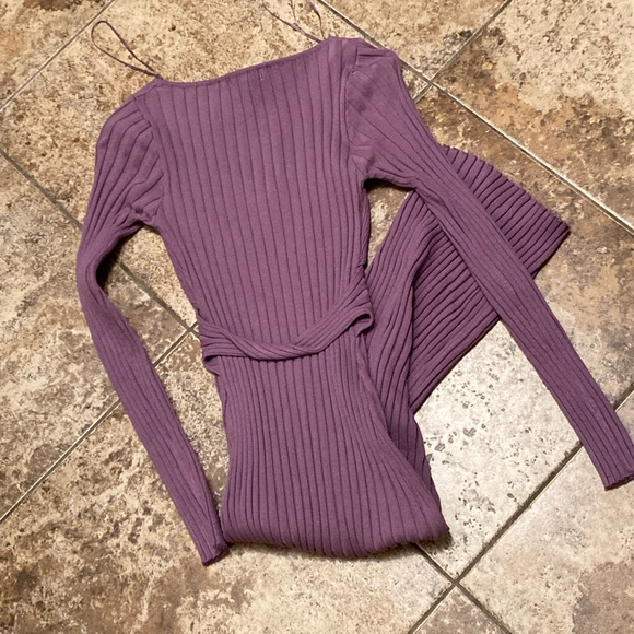 Fashion Nova Lola Sweater MIDI Lilac Dress size small ❤️🥰 - Picture 5 of 11